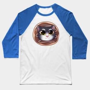 Guppy Cat Donut Baseball T-Shirt